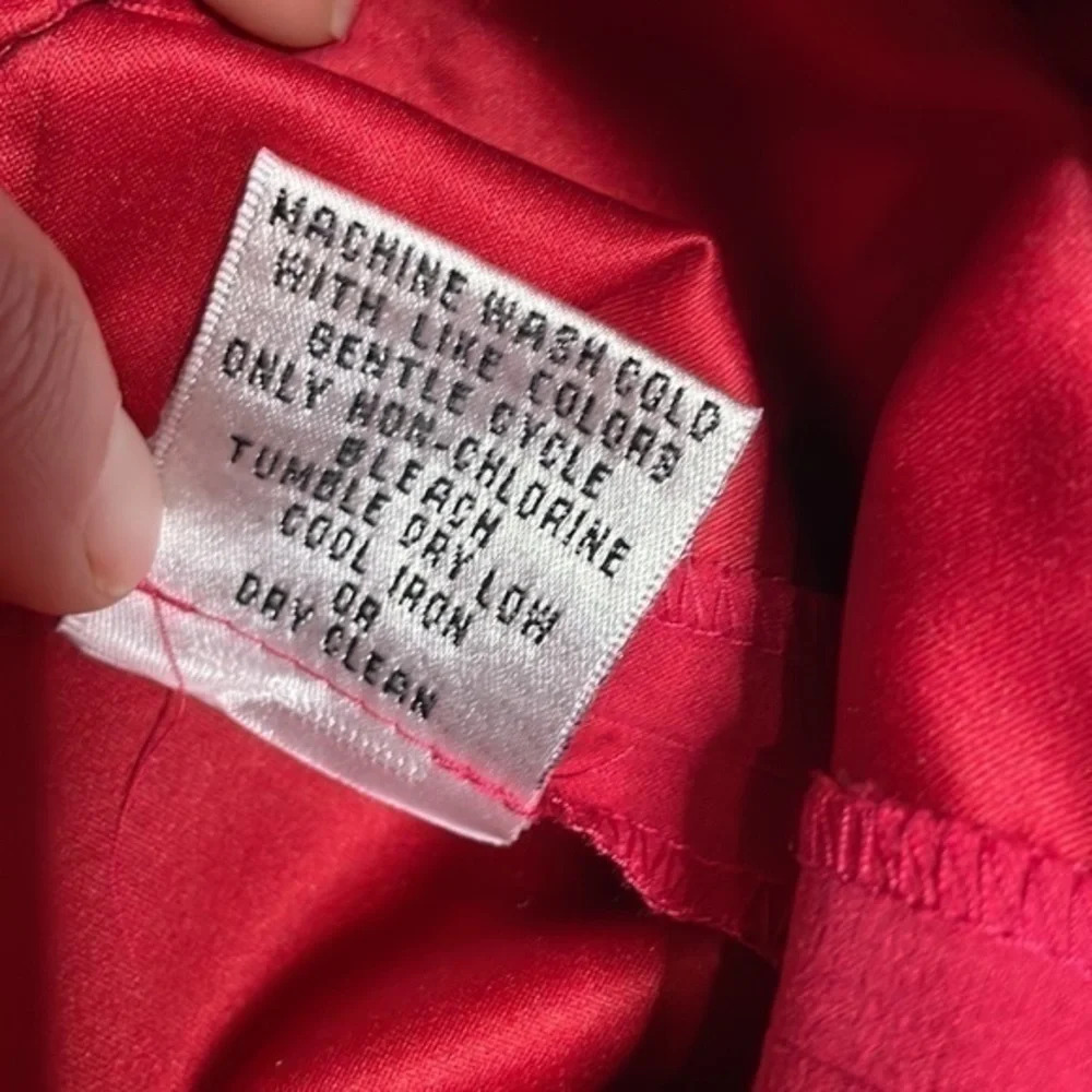 Talbots Red Button Down Blouse Size Medium (M) - image 8